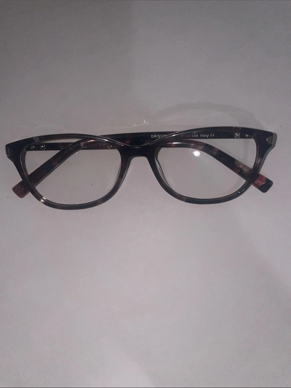 Warby Parker daisy narrow violet quartz crystal